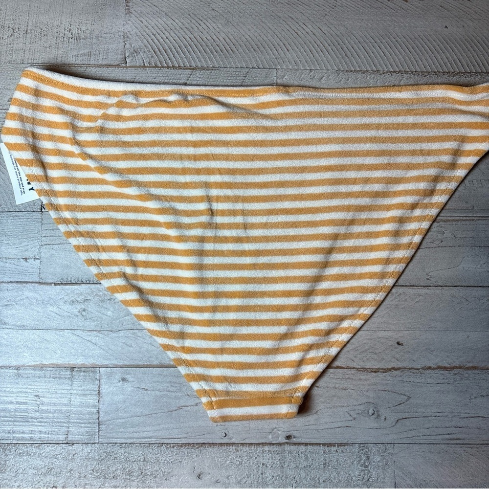 NWT Old Navy Plus Size Orange Striped Terry Classic Low Rise Bikini Bottom 2X - Picture 7 of 15